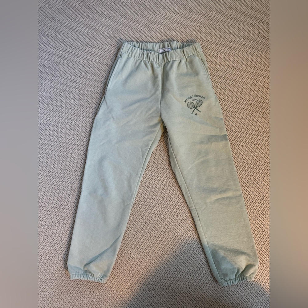 Morgan Stewart sport sweatpants in light green